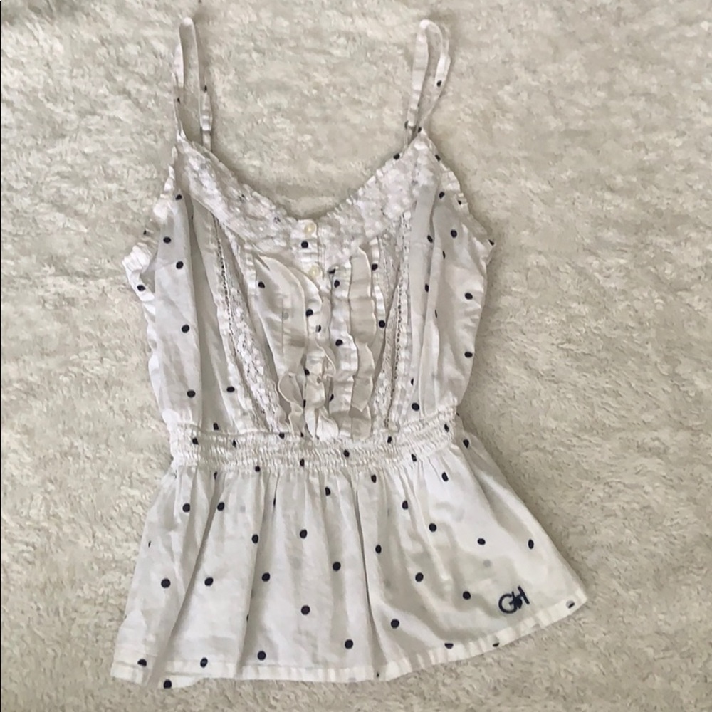 Black and white poke a dot shirt